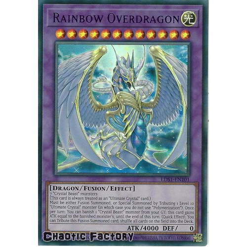 LDS1-EN101 Rainbow Overdragon Purple Ultra Rare 1st Edition NM