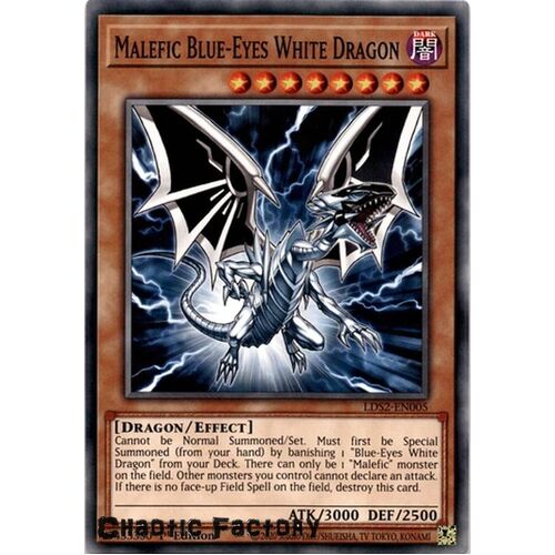 LDS2-EN005 Malefic Blue-Eyes White Dragon Common 1st Edition NM