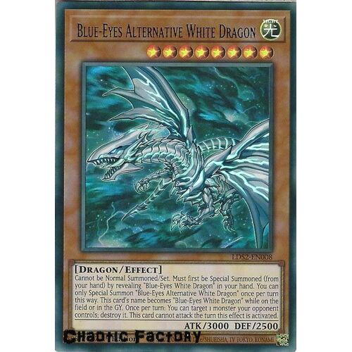 LDS2-EN008 Blue-Eyes Alternative White Dragon Blue Ultra Rare 1st Edition NM