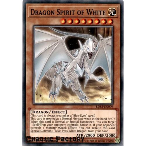 LDS2-EN009 Dragon Spirit of White Common 1st Edition NM