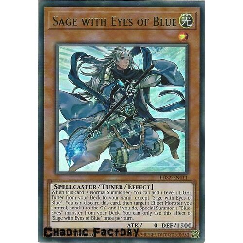 LDS2-EN011 Sage with Eyes of Blue Green Ultra Rare 1st Edition NM