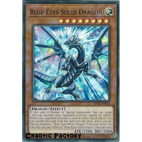 LDS2-EN014 Blue-Eyes Solid Dragon Blue Ultra Rare 1st Edition NM