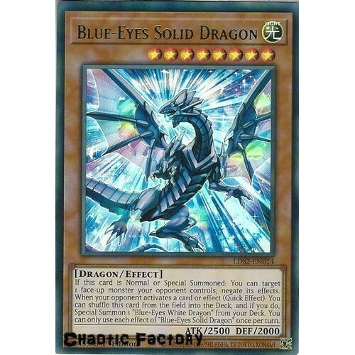 LDS2-EN014 Blue-Eyes Solid Dragon Green Ultra Rare 1st Edition NM