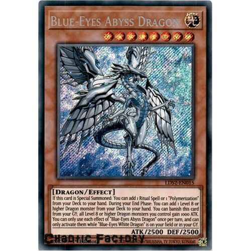 LDS2-EN015 Blue-Eyes Abyss Dragon Secret Rare 1st Edition NM