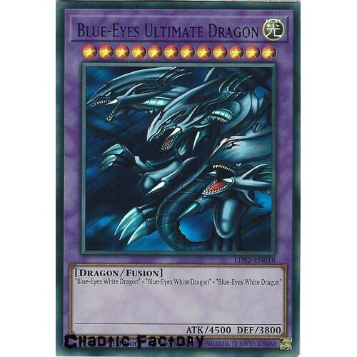 LDS2-EN018 Blue-Eyes Ultimate Dragon Blue Ultra Rare 1st Edition NM