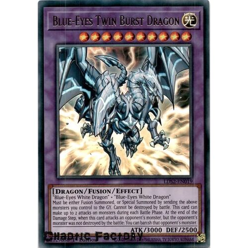 LDS2-EN019 Blue-Eyes Twin Burst Dragon Ultra Rare 1st Edition NM