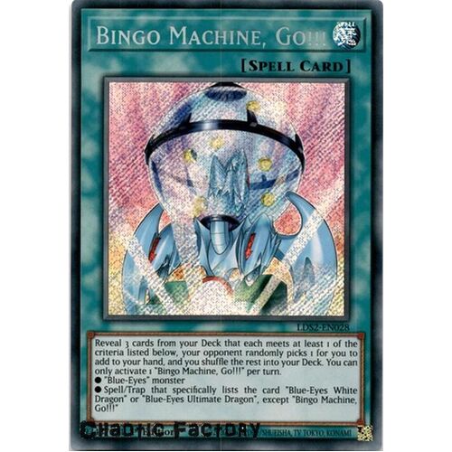 LDS2-EN028 Bingo Machine, Go!!! Secret Rare 1st Edition NM