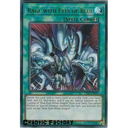 LDS2-EN029 Rage with Eyes of Blue Green Ultra Rare 1st Edition NM