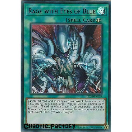 LDS2-EN029 Rage with Eyes of Blue Purple Ultra Rare 1st Edition NM