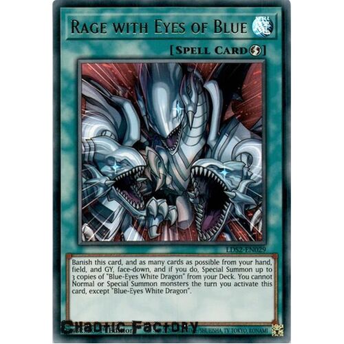 LDS2-EN029 Rage with Eyes of Blue Ultra Rare 1st Edition NM