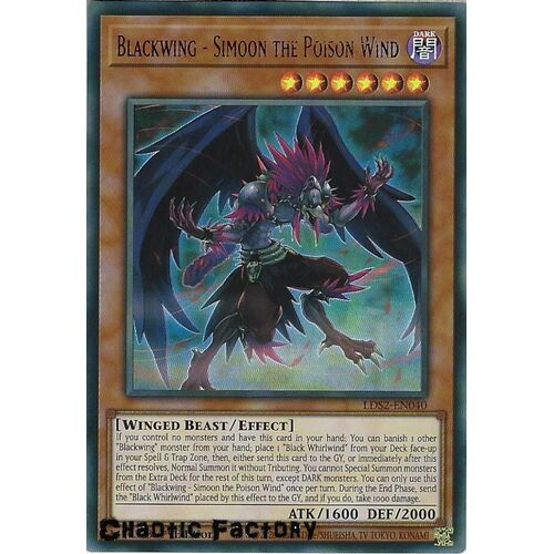 LDS2-EN040 Blackwing - Simoon the Poison Wind Purple Ultra Rare 1st Edition NM