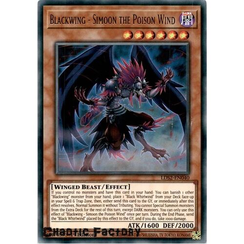 LDS2-EN040 Blackwing - Simoon the Poison Wind Ultra Rare 1st Edition NM