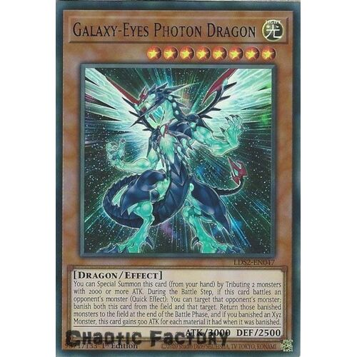 LDS2-EN047 Galaxy-Eyes Photon Dragon Blue Ultra Rare 1st Edition NM