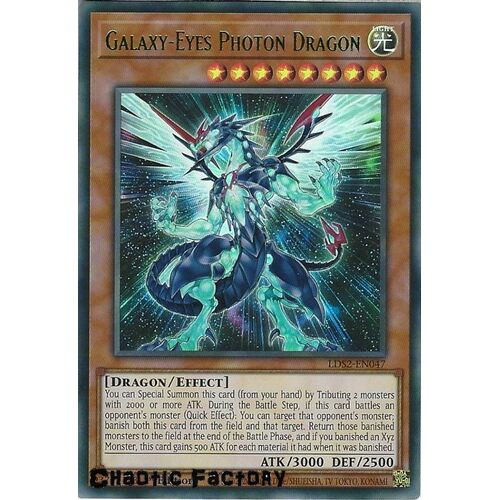 LDS2-EN047 Galaxy-Eyes Photon Dragon Green Ultra Rare 1st Edition NM