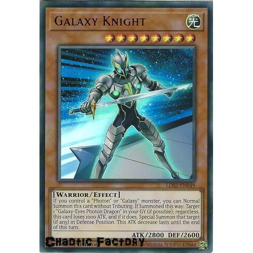 LDS2-EN049 Galaxy Knight Purple Ultra Rare 1st Edition NM