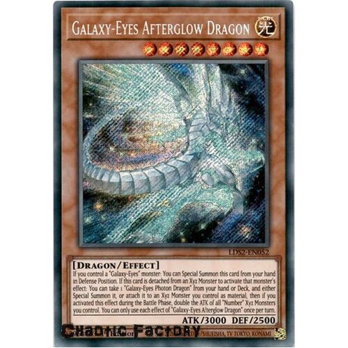 LDS2-EN052 Galaxy-Eyes Afterglow Dragon Secret Rare 1st Edition NM
