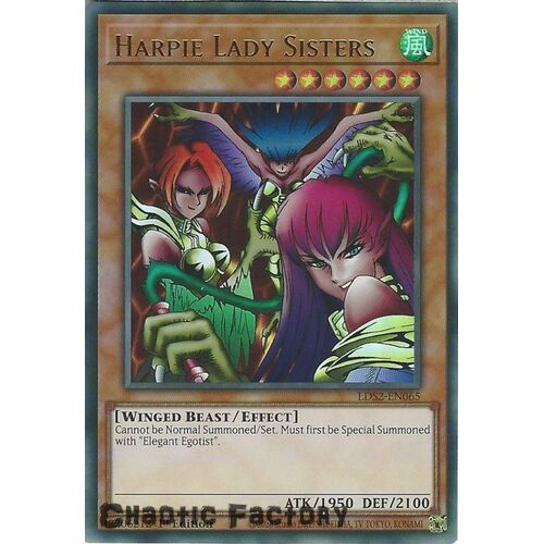 LDS2-EN065 Harpie Lady Sisters Ultra Rare 1st Edition NM
