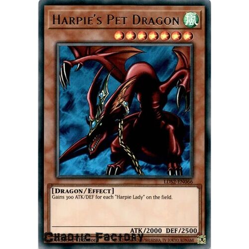 LDS2-EN066 Harpie's Pet Dragon Ultra Rare 1st Edition NM