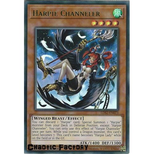 LDS2-EN073 Harpie Channeler Green Ultra Rare 1st Edition NM