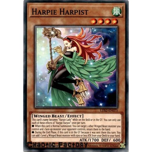 LDS2-EN075 Harpie Harpist Common 1st Edition NM