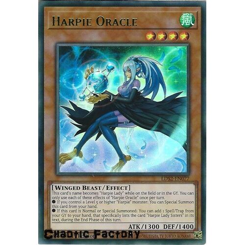 LDS2-EN077 Harpie Oracle Green Ultra Rare 1st Edition NM