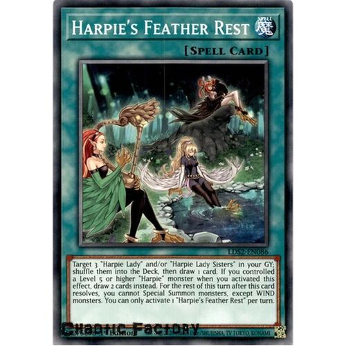 LDS2-EN086 Harpie's Feather Rest Common 1st Edition NM
