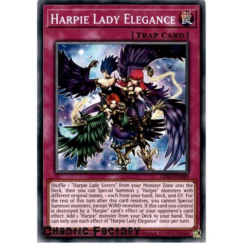 LDS2-EN089 Harpie Lady Elegance Common 1st Edition NM