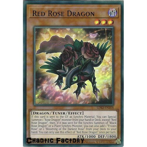 LDS2-EN108 Red Rose Dragon Blue Ultra Rare 1st Edition NM