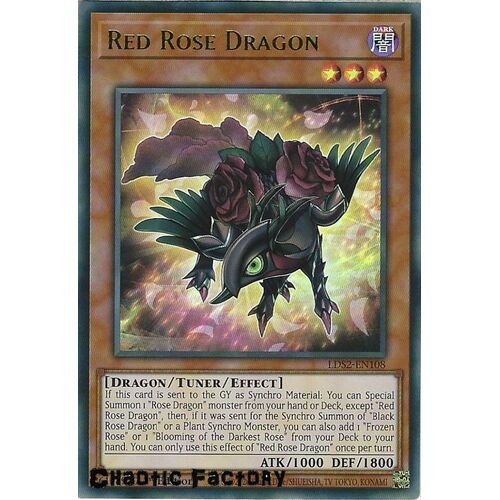 LDS2-EN108 Red Rose Dragon Green Ultra Rare 1st Edition NM