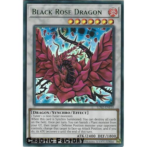 LDS2-EN110 Black Rose Dragon Green Ultra Rare 1st Edition NM