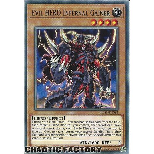 LDS3-EN023 Evil HERO Infernal Gainer Common 1st Edition NM