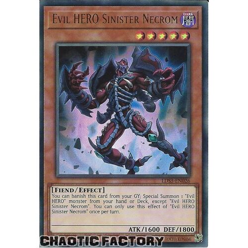 LDS3-EN026 Evil HERO Sinister Necrom Ultra Rare 1st Edition NM