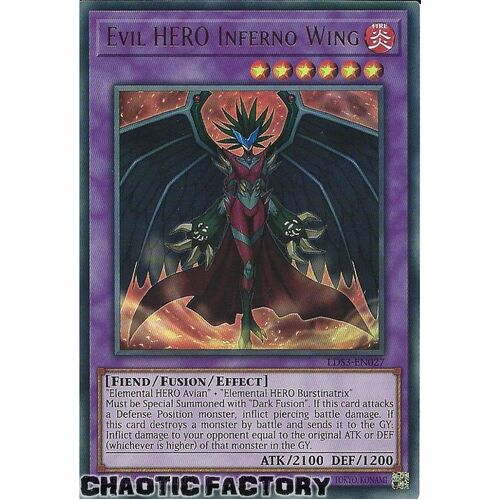 LDS3-EN027 Evil HERO Inferno Wing Ultra Rare 1st Edition NM
