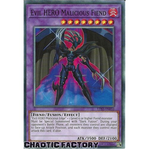 LDS3-EN032 Evil HERO Malicious Fiend Common 1st Edition NM