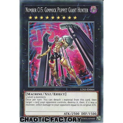 LDS3-EN064 Number C15: Gimmick Puppet Giant Hunter Common 1st Edition NM