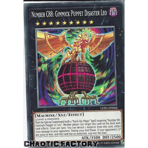 LDS3-EN066 Number C88: Gimmick Puppet Disaster Leo Common 1st Edition NM