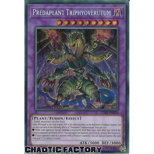 LDS3-EN076 Predaplant Triphyoverutum Secret Rare 1st Edition NM