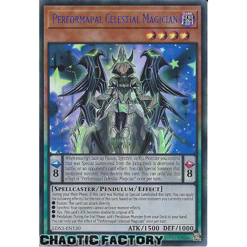 LDS3-EN130 Performapal Celestial Magician Blue Ultra Rare 1st Edition NM