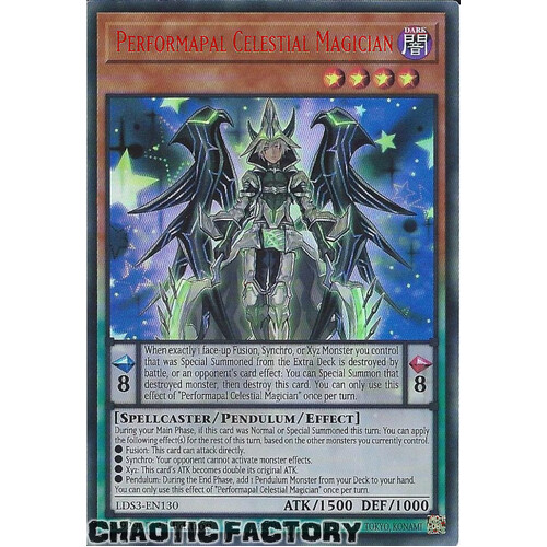 LDS3-EN130 Performapal Celestial Magician Red Ultra Rare 1st Edition NM