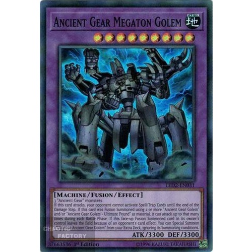LED2-EN031 Ancient Gear Megaton Golem Super rare 1st Edition NM