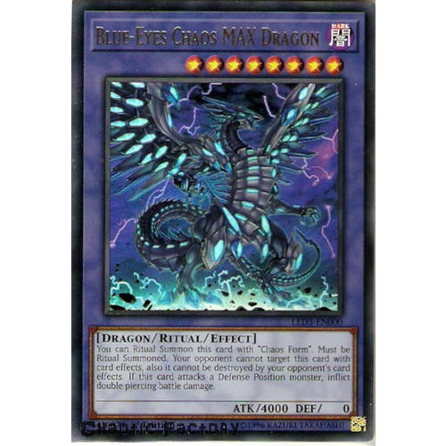 Yugioh LED3-EN000 Blue-Eyes Chaos Max Dragon Ultra Rare 1st Edition NM