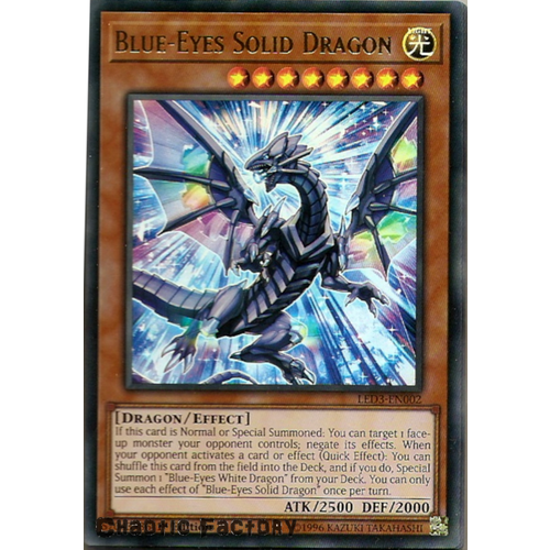 Yugioh LED3-EN002 Blue-Eyes Solid Dragon‎‎ Ultra Rare 1st Edition NM