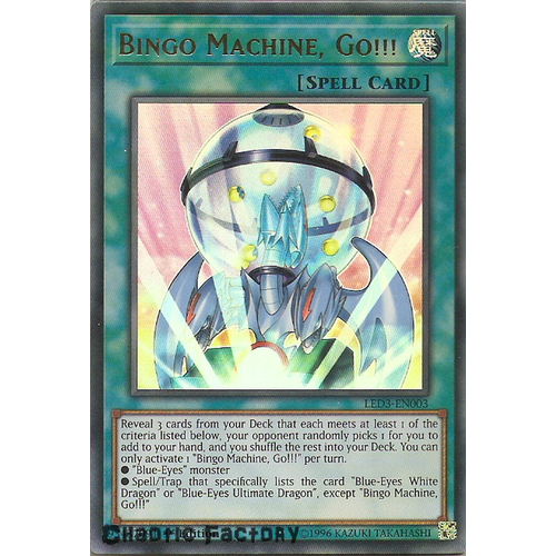 LED3-EN003 Bingo Machine, GO!!! Ultra Rare 1st Edition NM