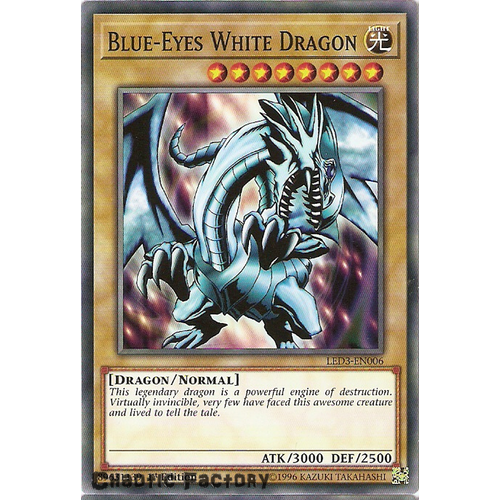 Yugioh LED3-EN006 Blue-Eyes White Dragon Common 1st Edition NM