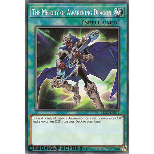 Yugioh LED3-EN009 The Melody of Awakening Dragon Common 1st Edition NM