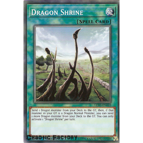 Yugioh LED3-EN010 Dragon Shrine Common 1st Edition NM