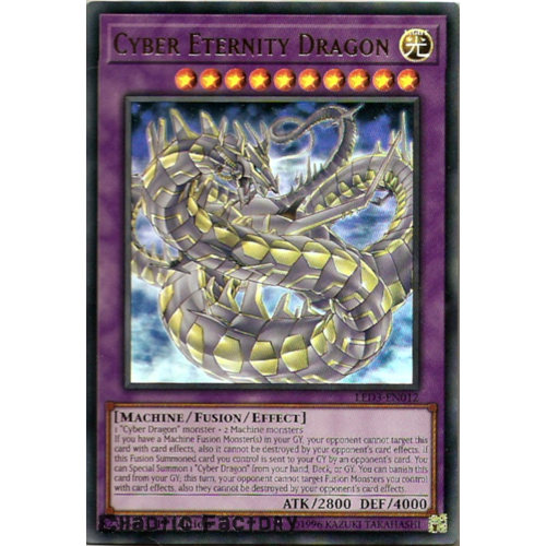 Yugioh LED3-EN012 Cyber Eternity Dragon Ultra Rare 1st Edition NM