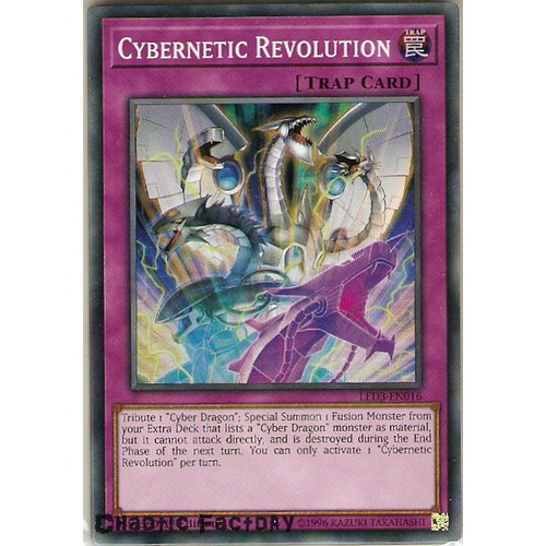 Yugioh LED3-EN016 Cybernetic Revolution Super Rare 1st Edition NM