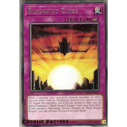 Yugioh LED3-EN027 Blackbird Close Rare 1st Edition NM