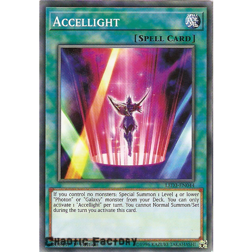 Yugioh LED3-EN044 Accellight Common 1st Edition NM